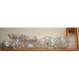 A good lot of cut glass including bowls, jugs etc., COLLECT ONLY.