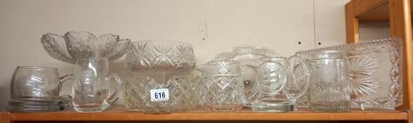 A good lot of cut glass including bowls, jugs etc., COLLECT ONLY.