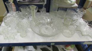 A good lot of glass ware including candle holders.