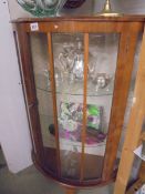 A 1950's china cabinet with etched glass door. COLLECT ONLY.