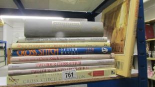 A quantity of needlework related books.