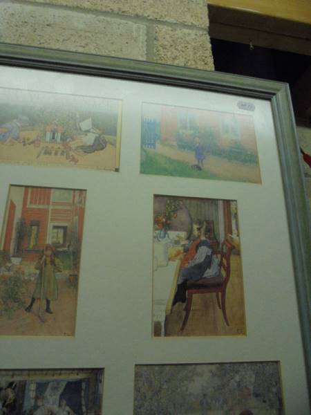 Nine postcard sized pictures in a frame. - Image 3 of 4