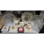 A good lot of commemorative ceramics and glass ware.