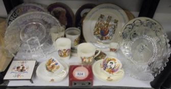 A good lot of commemorative ceramics and glass ware.
