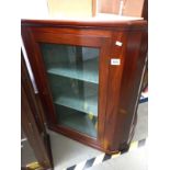 A mahogany corner cabinet. COLLECT ONLY.