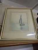 A framed and glazed watercolour seascape signed John Taylor, COLLECT ONLY.