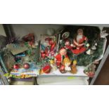 A good lot of assorted Christmas decorations.