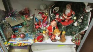 A good lot of assorted Christmas decorations.