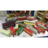 A good lot of die cast trams and buses.