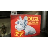 A sealed boxed Paul O'Grady TV Show Olga nodding dog.