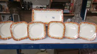 A Myott seven piece sandwich set.