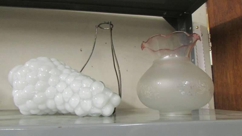 Four glass lampshades. - Image 2 of 3