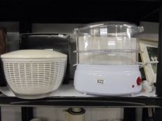 A new vegetable steamer and a new Oxo salad spinner.