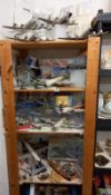 Four shelves of completed model aircraft (completeness unknown) COLLECT ONLY.