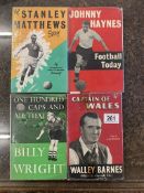 Rare Football related books including signed editions including Capatin of Wales signed Walley
