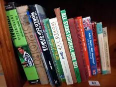 Football related books including World Cup History, Pele, Celtic, Futebol etc