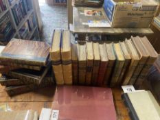 A good collection of mainly Franch antiquarain and collectable books including Oeuvres de Sainte