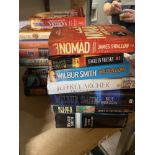 A collection of mainly hardback fiction including Robert Harris, Life of Pi, Wilbur Smith etc