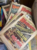 A collection of mainly 1970's Warlord comics (approximately 35), 9 Battle comics, 11 Bullet comics &