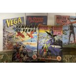 5 classic Science Fiction Sci-Fi pulp fiction books including When the Earth Dies, VEGA, Vampires of