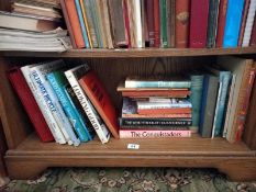 A shelf of miscellaneous books