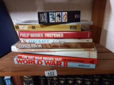 War related books including on tanks, arms, D-Day and V E Day