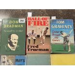 Cricket related books including signed and rare titles including Don Bradman Farewell to Cricket,