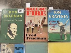 Cricket related books including signed and rare titles including Don Bradman Farewell to Cricket,