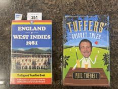 2 Signed Cricket related books including England Team Book v West Indies 1981 signed 8 times