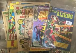 A collection of British and US comics including Marvel, Fantastic, Spider-Man Comics Weekly 1,