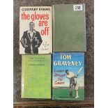 4 signed Cricket related books including Hobbs, Sutcliffe, Graveney and Evan - J. B. Hobbs My