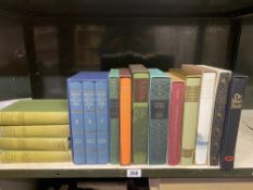 12 Folio Society Books and Set including Dickens and Durrell and 4 Volumes of Collected Poems by