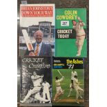 4 signed Cricket related books including Cowdrey, Chappell, Keith Miller, Brian Johnston - Colin
