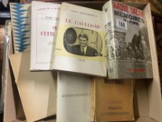 7 French WWII and polictical related books including Memoires Fin D'Un Empire, Salan