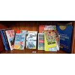 Football related books including World Cup History, Pele, Celtic, Futebol etc