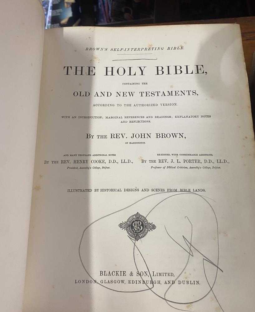 A large Brown's Self Interpreting Bible - Image 3 of 3