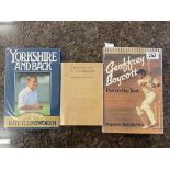 3 Signed Yorkshire Cricket related books including Herbert Sutcliffe For England and Yorkshire,