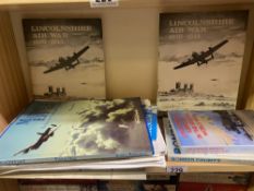 A quantity of books on Lincolnshire at War including Lincolnshire Air War, Lincolnshire Airfields