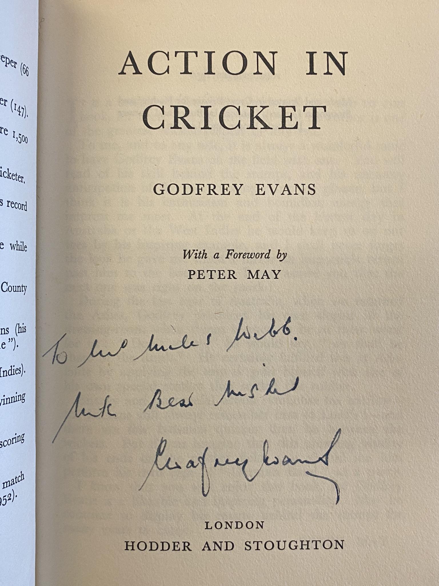3 Rare signed Cricket related books including Maurice Tate My Cricketing Reminiscences, Godfret - Image 5 of 7
