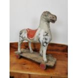 Early 20th C. paper mache childs hobby horse.