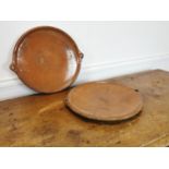 Pair of early 20th C. glazed terracotta platters.