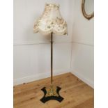 Victorian brass and copper standard lamp.