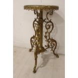 Decorative brass lamp table.