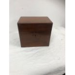 19th C. mahogany tantalus box.