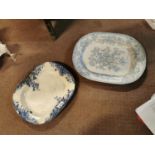 19th C blue and white Pheasant joint dish.