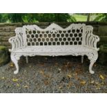 Good quality cast iron bench in the Rocco style.