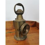 Early 20th C. brass railway lantern.