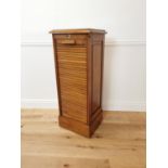 1940s oak tambour door filing cabinet.