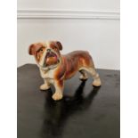 Cast iron model of a bull dog.