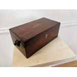 19th C. mahogany letter box.